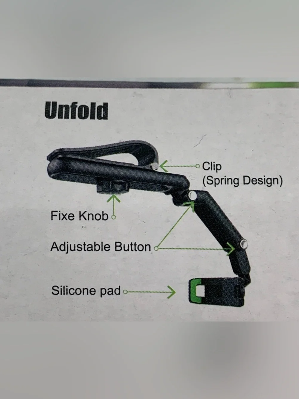 Universal Car Cellphone Holder Mount - Green